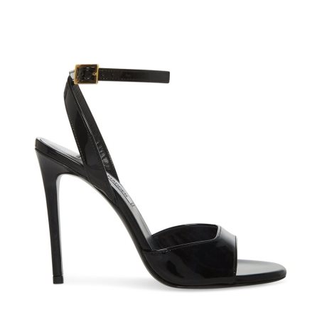 Black Steve Madden Naryssa Patent Women's Heels Sandals | PH 3560EID